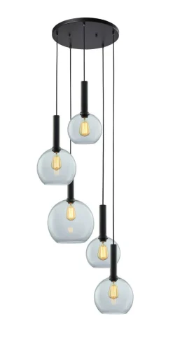 Kjøkkenbelysning Tak|Takpendler>NorDesign Less rondell takpendel 5 lys