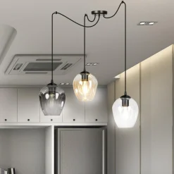 Kjøkkenbelysning Tak|Takpendler>Emibig Level takpendel 3 lys - Svart/Multifarget