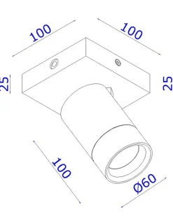 Kjøkkenbelysning Tak|Spotter & Skinner>NorDesign Levi takspot 6W 2700K dimbar - Hvit