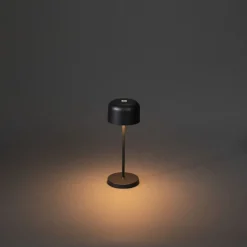 Lightup-Pris|Bordlamper For Utendørsbruk>Konstsmide Lille mini bordlampe oppladbar utendørs IP54 Svart