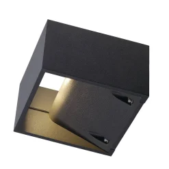 Utelamper Med Opp/Ned Lys>Slv Logs vegglampe utendørs 9,5W 3000 Kelvin IP65 Antrasitt