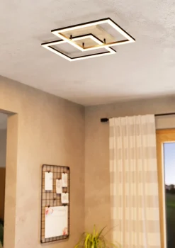 Kjøkkenbelysning Tak|Eglo>Eglo Lomaltas smart connect.z taklampe 4 x 8W 2700-6500K - Svart/Trefarget Svart / Trefarge