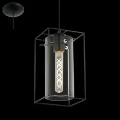 Kjøkkenbelysning Tak|Takpendler>Eglo Loncino takpendel singel Svart