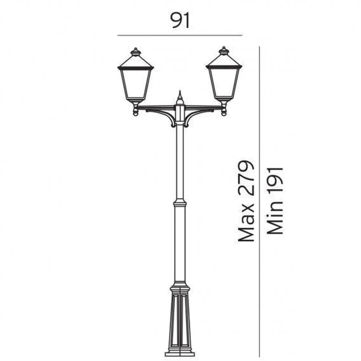 Lightup-Pris|Lyktestolper>Norlys London 492 BIG stolpe