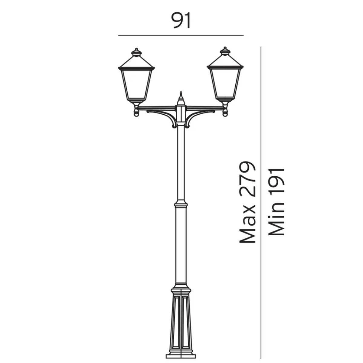 Lightup-Pris|Lyktestolper>Norlys London 492 BIG stolpe