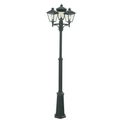 Lightup-Pris|Lyktestolper>Norlys London 483 lyktestolpe 185-275 cm 3 lyktehoder - Svart