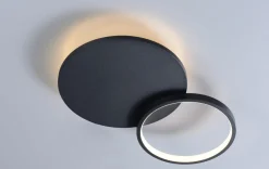 Kjøkkenbelysning Tak|Taklamper / Takplafonder>NorDesign Loomis tak/vegglampe 20+12W 2700 Kelvin dimbar - Svart