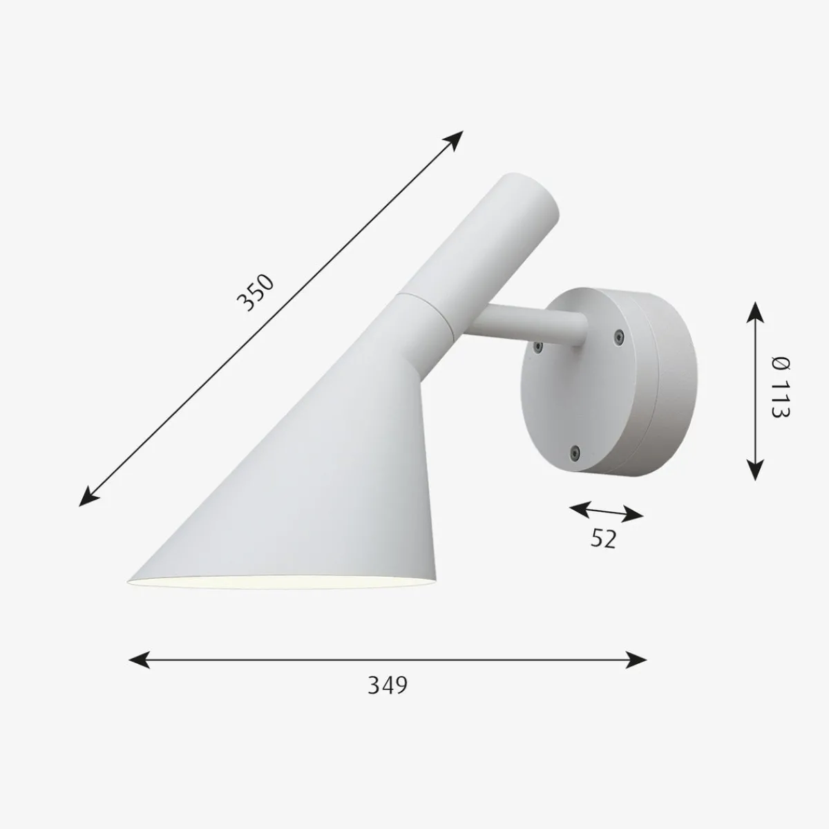 Utelamper - Veggskjold / Plafond|Utelamper - Klassiske Vegglamper>Louis Poulsen AJ 50 utendørs vegglampe