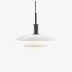 Louis Poulsen|Kjøkkenbelysning Tak>Louis Poulsen PH 41/2-4 Glass Pendel Krom / Opal