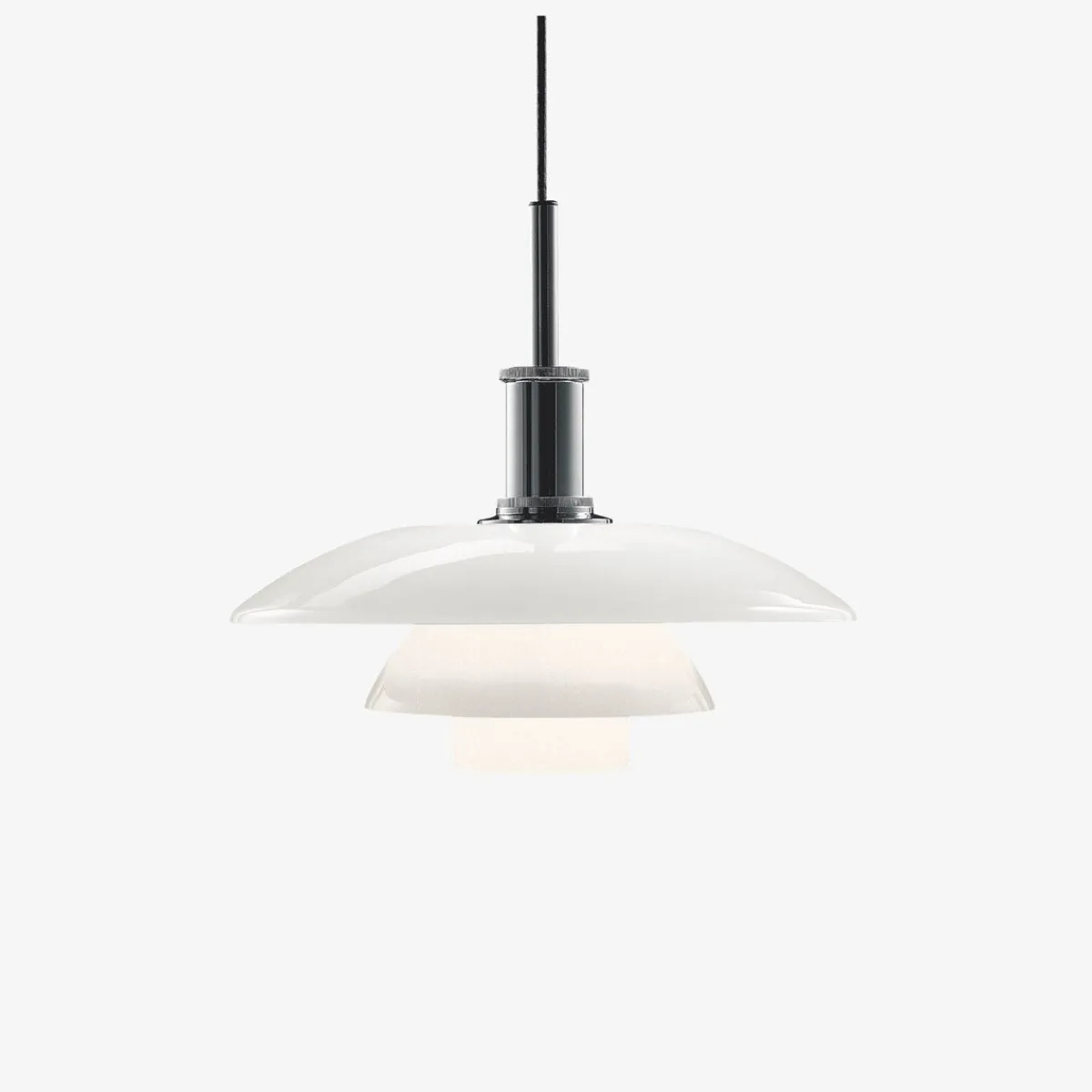 Louis Poulsen|Kjøkkenbelysning Tak>Louis Poulsen PH 41/2-4 Glass Pendel Krom / Opal