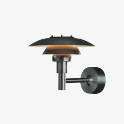 Utelamper - Klassiske Vegglamper|Louis Poulsen>Louis Poulsen PH 3-2½ utendørs vegglampe Svart