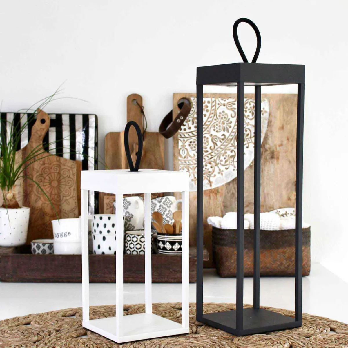 Lykter|Oppladbare Bordlamper>LOOM Design Lucerna lanterne/lykt 30 cm IP65 - Hvit