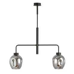 Kjøkkenbelysning Tak|Takpendler>Emibig Lukka takpendel 2 lys- Svart/Røykfarget Svart / Røyk