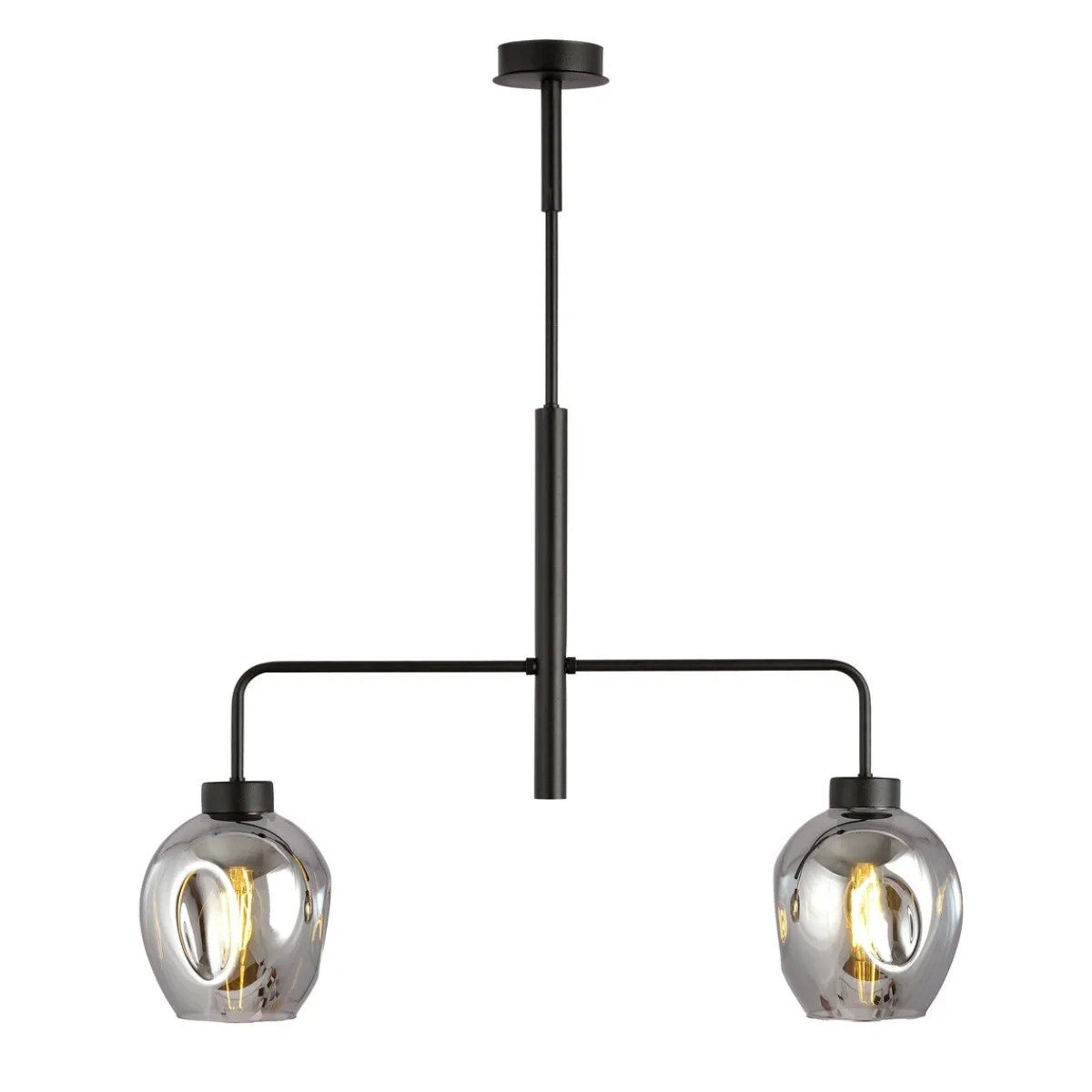 Kjøkkenbelysning Tak|Takpendler>Emibig Lukka takpendel 2 lys- Svart/Røykfarget Svart / Røyk