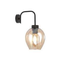 Interiørlamper>Emibig Lukka vegglampe - Svart/Amberfarget Svart / Amber