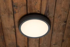 Utelamper Til Kystområder|Taklamper Ute>NorDesign Luno taklampe 30 cm utendørs IP65 E27 - grå Grafitt