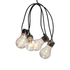 Julebelysning På Batteri|Lysslynger>Konstsmide Lysslynge 5 Lys, batteri og timer - Amber