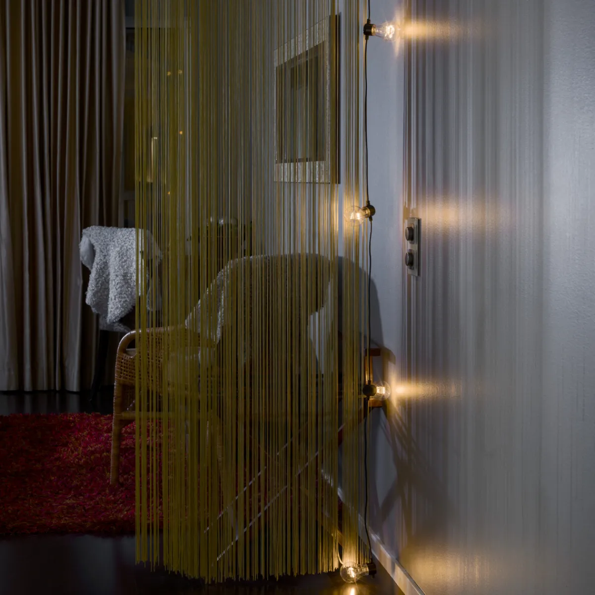 Julebelysning På Batteri|Lysslynger>Konstsmide Lysslynge 5 Lys, batteri og timer - Amber