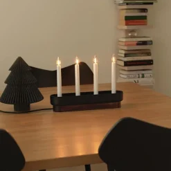 Adventsstaker>Konstsmide Madely adventstake 4 armet Valnøtt