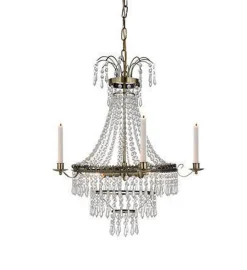 Kjøkkenbelysning Tak|Lysekroner>Marksløjd Marielund lysekrone 3 lys - antikk - Messing