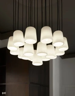 Kjøkkenbelysning Tak|Takpendler>New Works Material takpendel - Hvit Opal