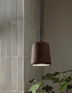Kjøkkenbelysning Tak|Takpendler>New Works Material takpendel - Røkt Eik