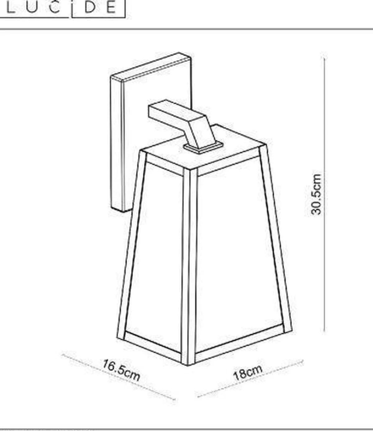 Utelamper - Klassiske Vegglamper>Lucide Matsol vegglampe utendørs E27 - Svart
