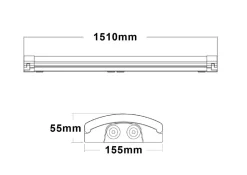 Kjøkkenbelysning Tak|Lysarmaturer & Led Panel>NorDesign Mega Batten lysarmatur 47W 3000/4000K IP44 - 151 cm Hvit