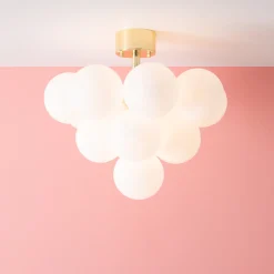 Kjøkkenbelysning Tak|Taklamper / Takplafonder>Marksløjd Merlot taklampe - Messing/Hvit - Messing/ Hvit