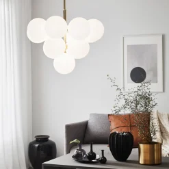 Kjøkkenbelysning Tak|Takpendler>Marksløjd Merlot takpendel - messing/hvit - Messing / Hvit