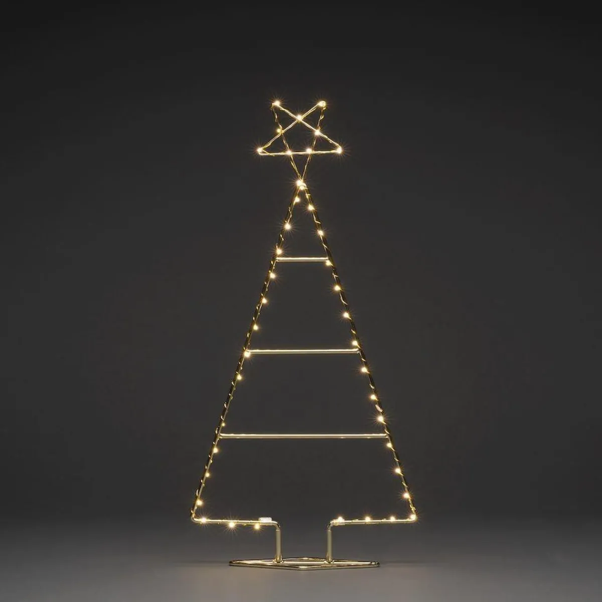 Juledekorasjon>Konstsmide juletre 60 cm 45 LED Messing