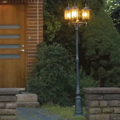 Lyktestolper>Konstsmide Milano stolpe m/ 3 lys Rust