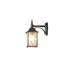 Utelamper - Klassiske Vegglamper>Konstsmide Milano vegglampe, ned - Svart