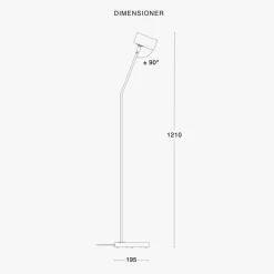 Leselamper Gulv>Örsjö Minipoint gulvlampe - Svart/Krom Svart / Krom