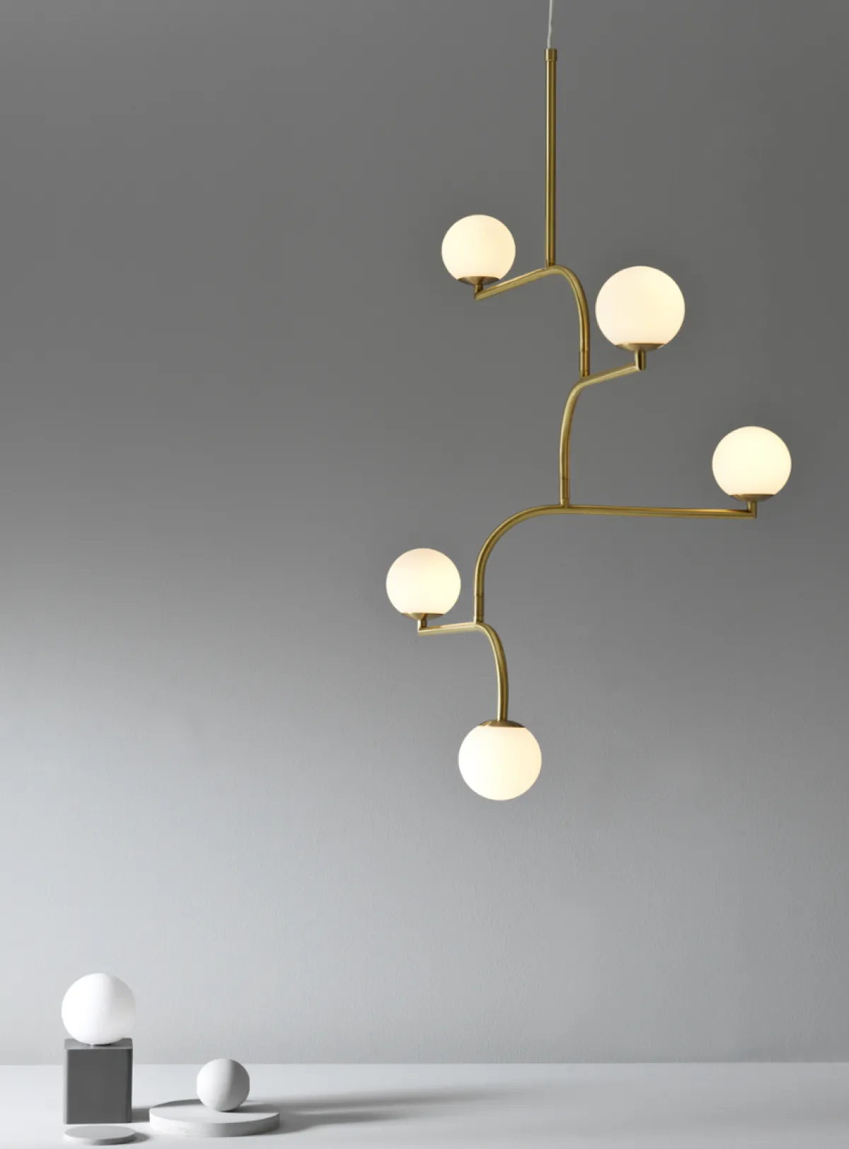 Kjøkkenbelysning Tak|Takpendler>Pholc Mobil 5 taklampe - Messing