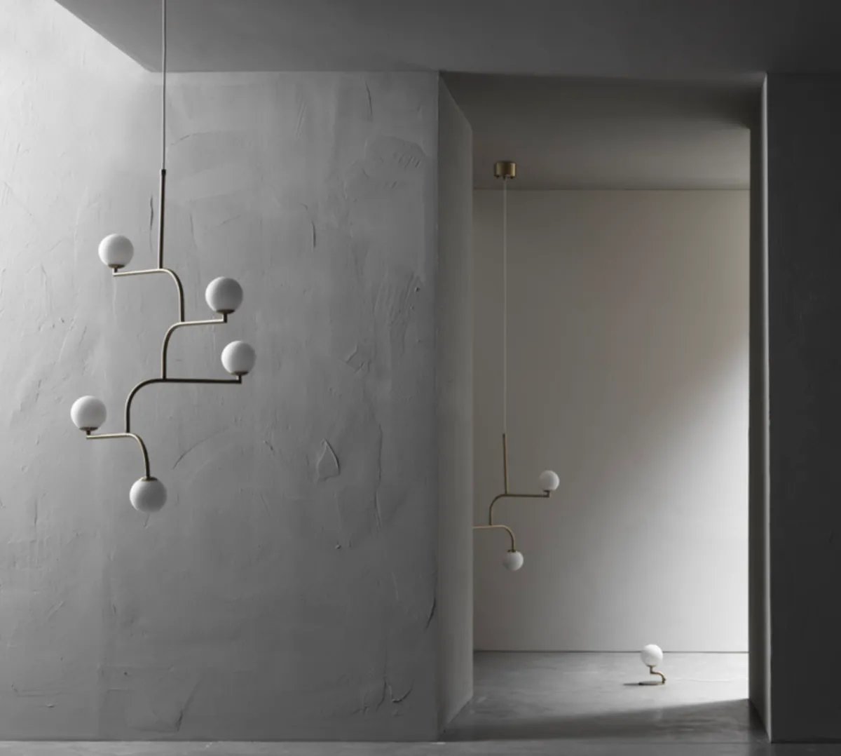 Kjøkkenbelysning Tak|Takpendler>Pholc Mobil 5 taklampe - Messing