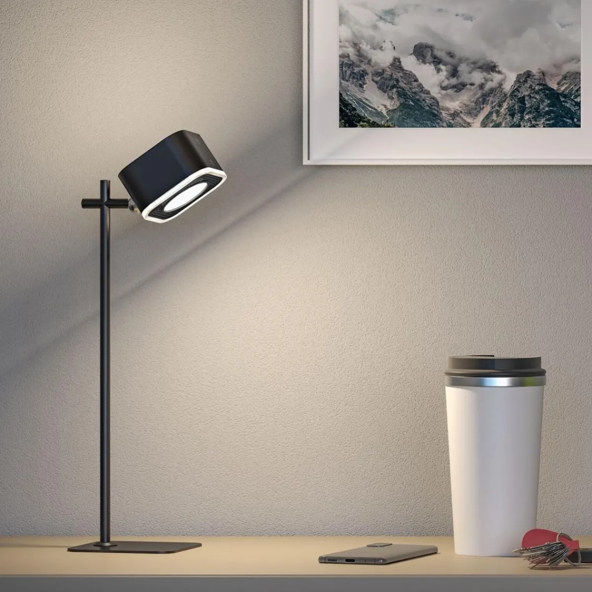 Oppladbare Bordlamper>Paulmann Mobil portabel bord/vegglampe oppladbar 1,6W 2700-6500 Kelvin