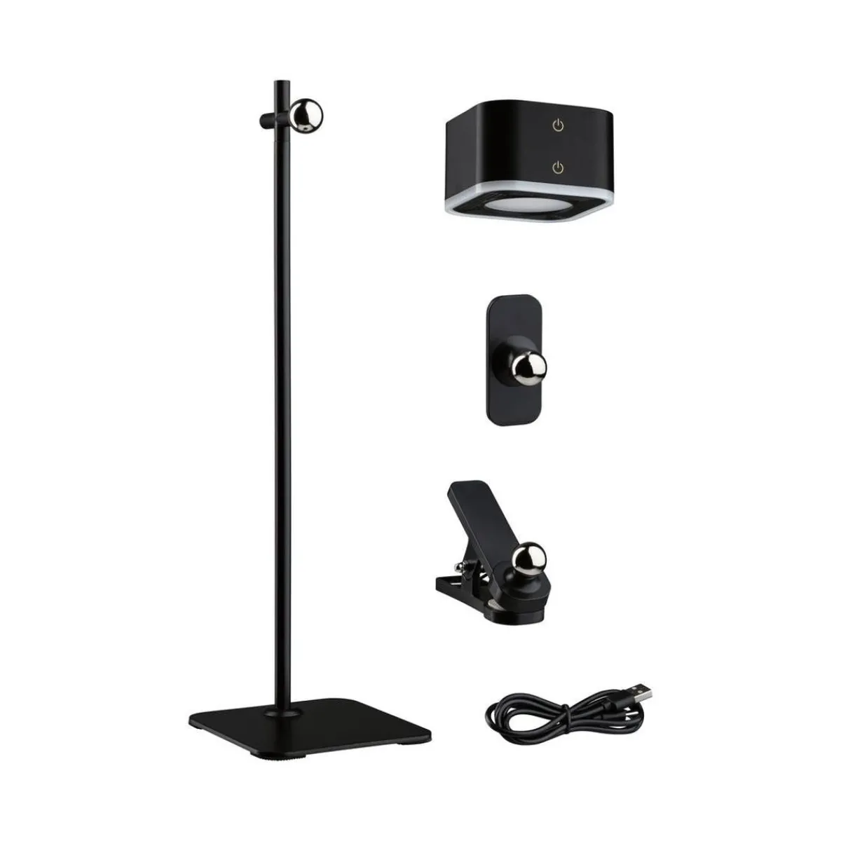 Oppladbare Bordlamper>Paulmann Mobil portabel bord/vegglampe oppladbar 1,6W 2700-6500 Kelvin