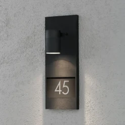 Utelamper Med Opp/Ned Lys>Konstsmide Modena vegglampe inkl husnummer - Svart