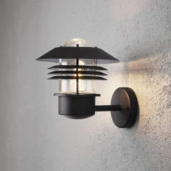 Utelamper - Klassiske Vegglamper>Konstsmide Modena vegglampe opp Svart
