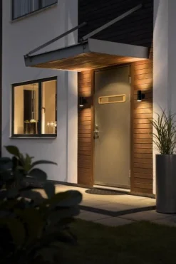 Utelamper Med Opp/Ned Lys>Konstsmide Modena vegglampe opp/ned GU10 Svart