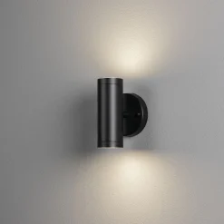 Utelamper Med Opp/Ned Lys>Konstsmide Modena vegglampe opp/ned utendørs 2x4W 3000K IP44 - Svart