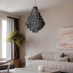 Kjøkkenbelysning Tak|Lysekroner>By Rydens Monarque Grande takpendel Svart krom