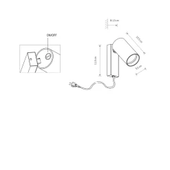 Leselamper>Nowodvorski Mono vegglampe - Svart/Gullfarget Svart / Gull