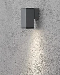 Utelamper Med Opp/Ned Lys>Konstsmide Monza vegglykt ned mørk Grå