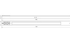 Lightup-Pris|Kjøkkenbelysning Benk>Sg Armaturen As Namsen 1200 benkarmatur m/2 stikk 2700 Kelvin dimbar 26W - Hvit