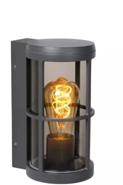 Utelamper - Klassiske Vegglamper>Lucide Navi vegglampe utendørs IP54 E27 - Antrasitt