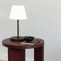 Oppladbare Bordlamper>Halo Designs New Northern bordlampe oppladbar utendørs IP44 2W - Hvit/Antikk farget Messing