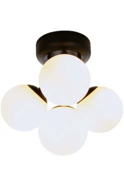 Baderomsbelysning Tak|Kjøkkenbelysning Tak>Aneta Lighting Nicosia taklampe baderom IP44 - Hvit/Svart Hvit / Svart