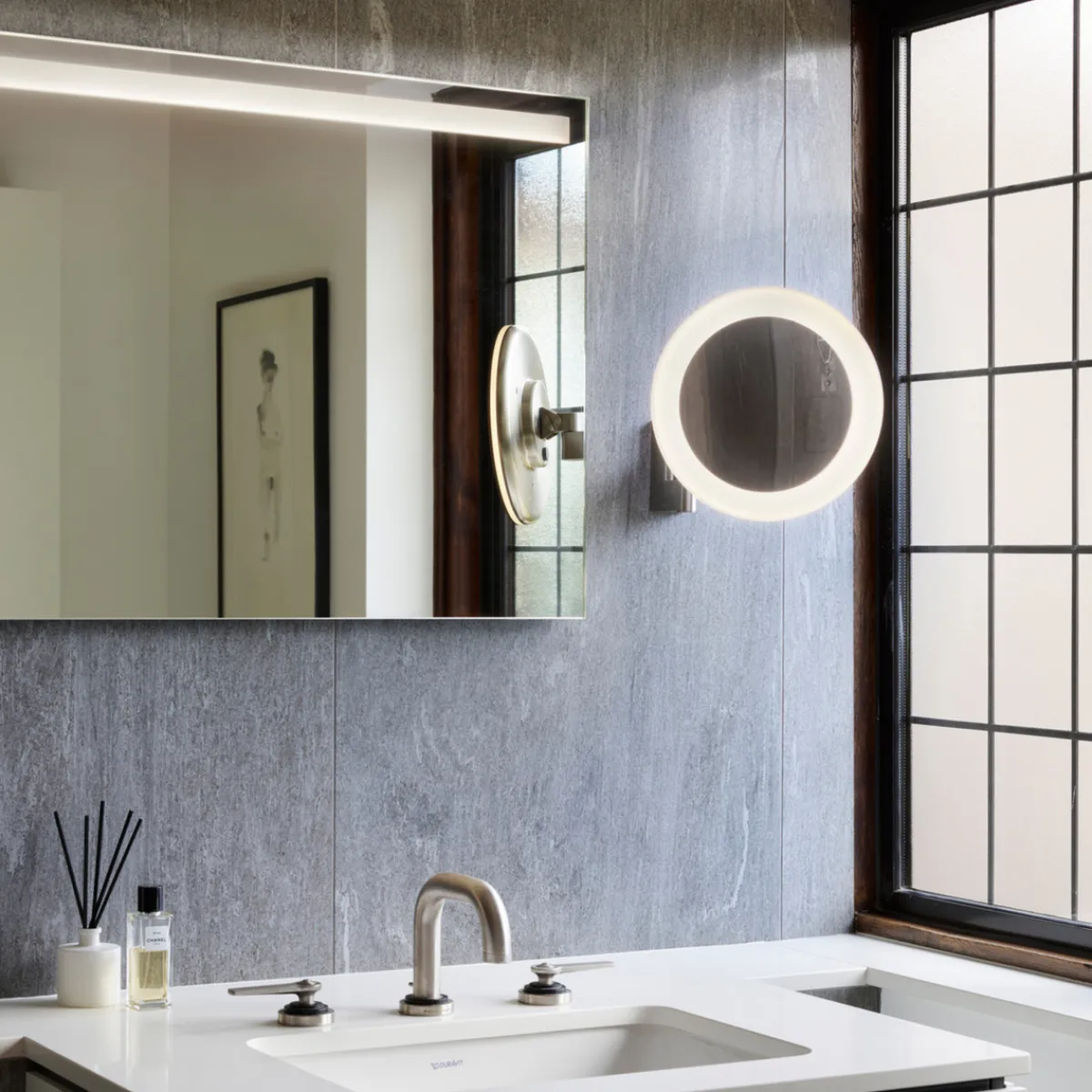 Sminkespeil Med Lys>Astro Lighting Nimi rundt sminkespeil med lys Krom